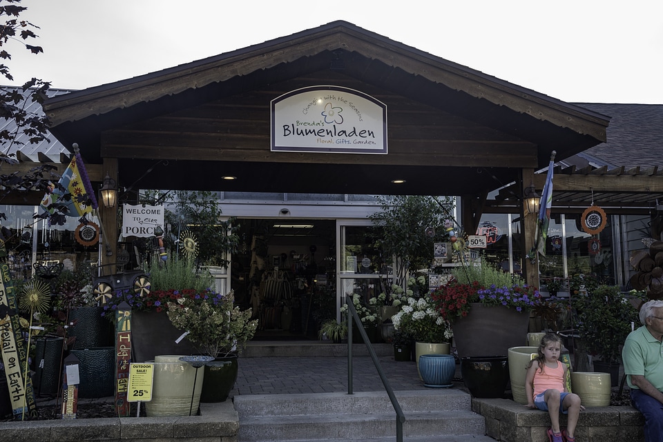 Floral Shop front door in New Glarus