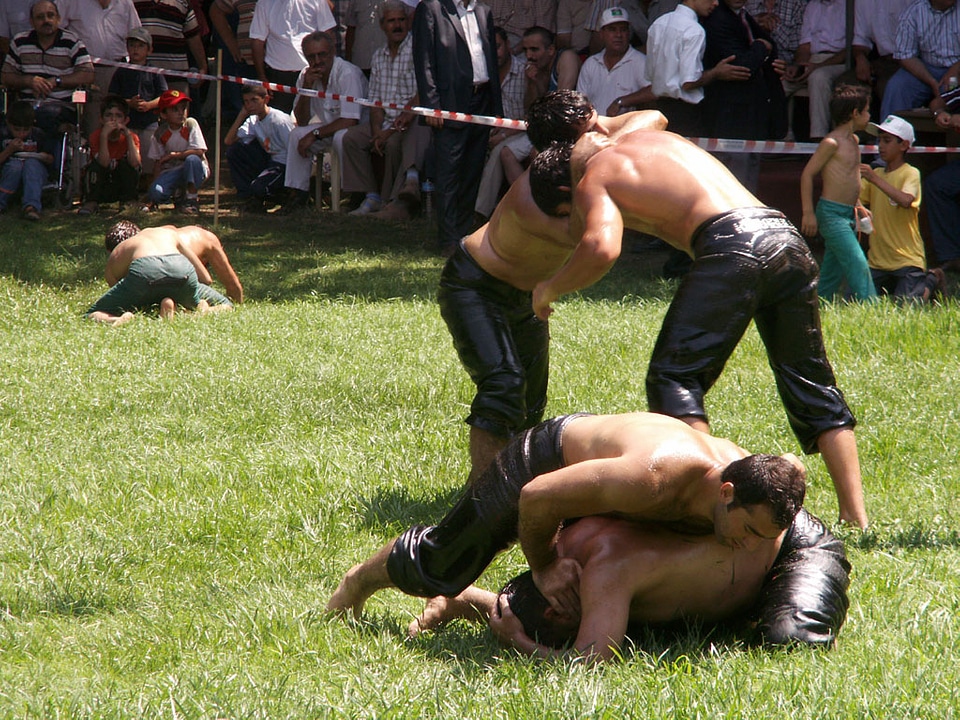 Oil-wrestling at Kırkpınar, Turkey