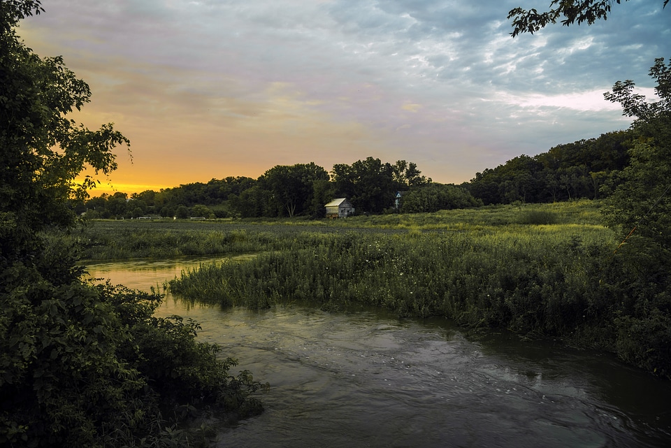 Sugar River Sunset Landscape