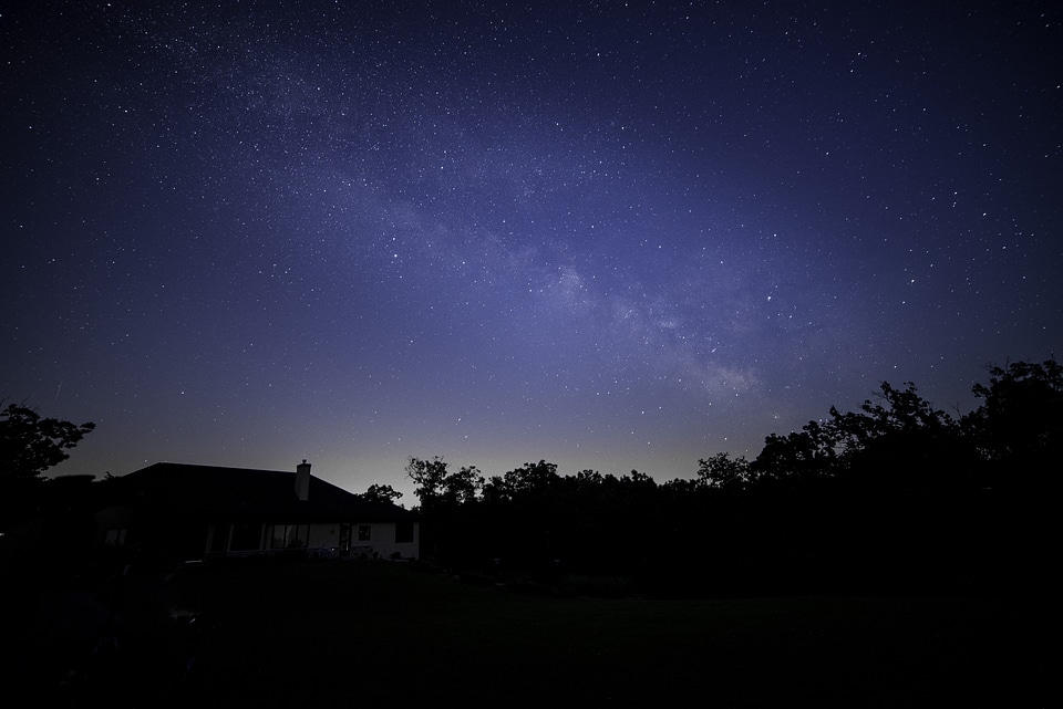 Stars and Galaxy in the night sky