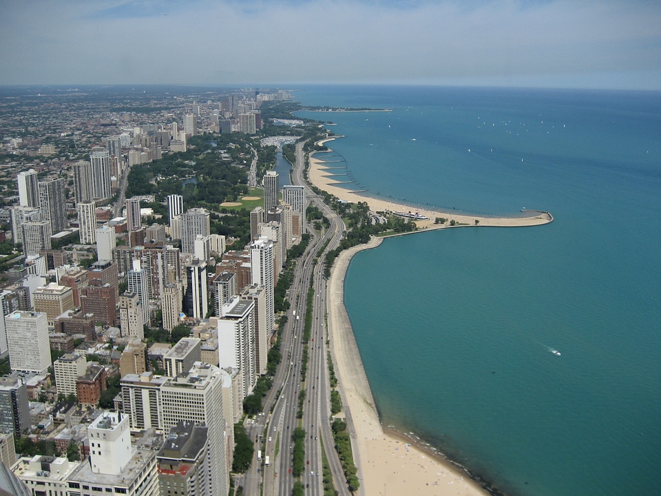 Lake michigan buildings urban