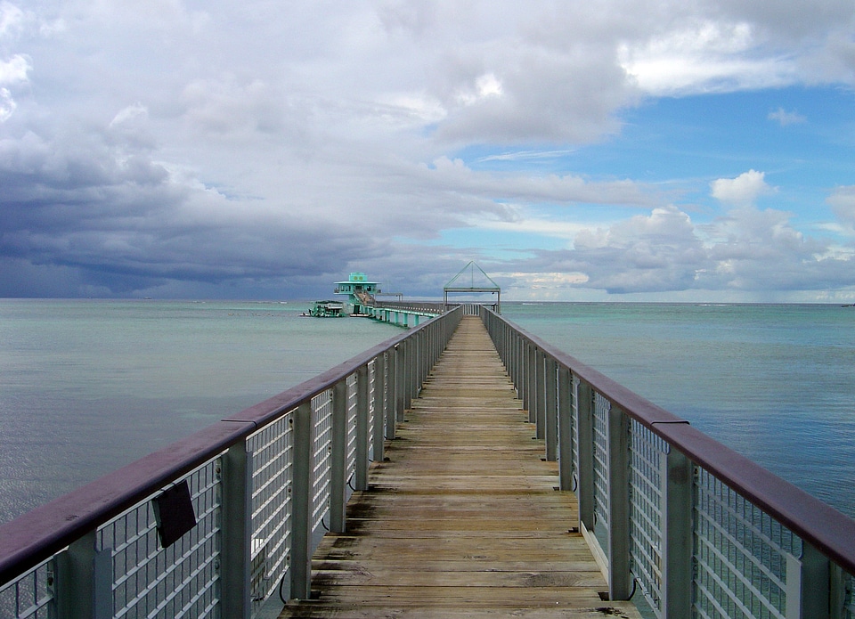 Tourist pier and tower on Guam walkway