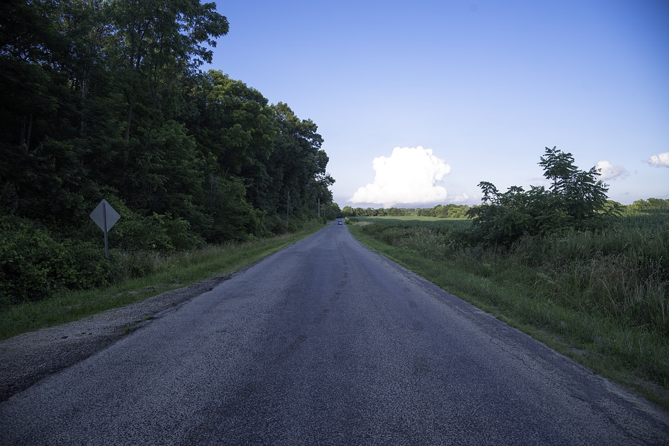 Country Road going by Cross Plains State Park