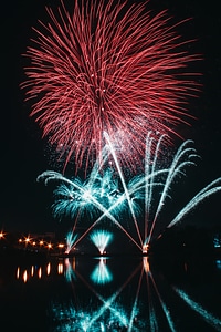 Colorful fireworks in the sky photo