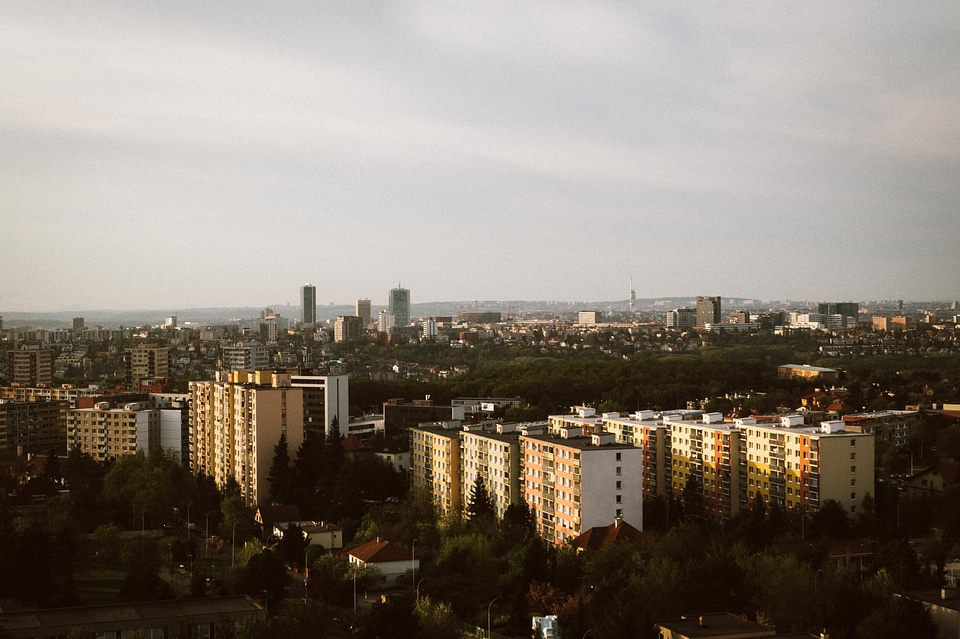 Tower and Cityscape in Prague, Czech Republic