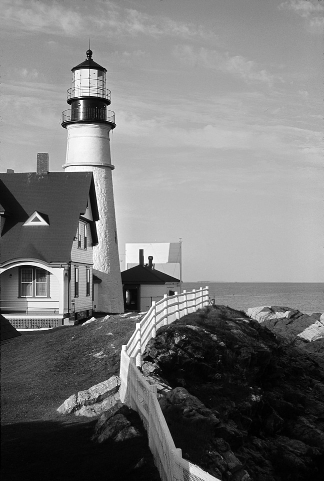 Lighthouse at Cape Elizabeth in Maine