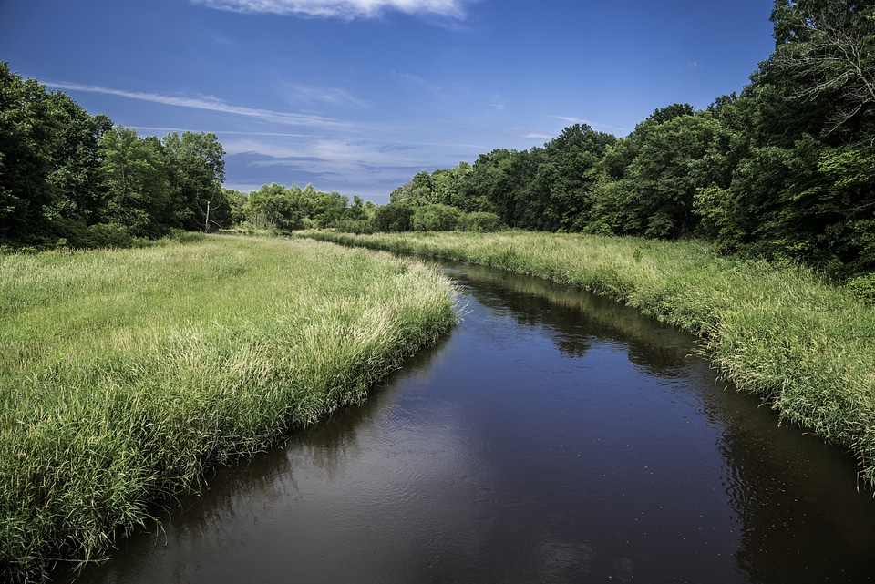 River flowing across Camrock County Park