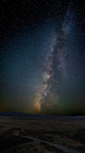 Milky Way at the end of the road