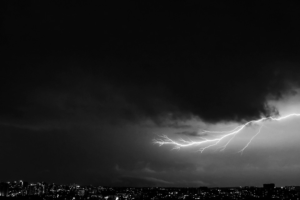 Dark Skies and Lightning Storm