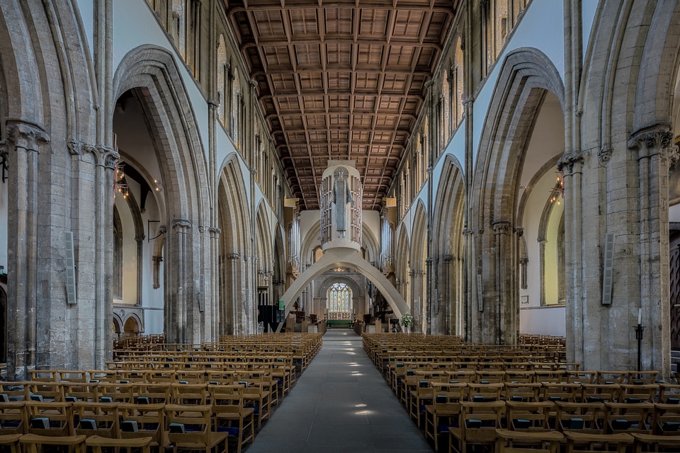 Llandaff Cathedral Nave in Cardiff