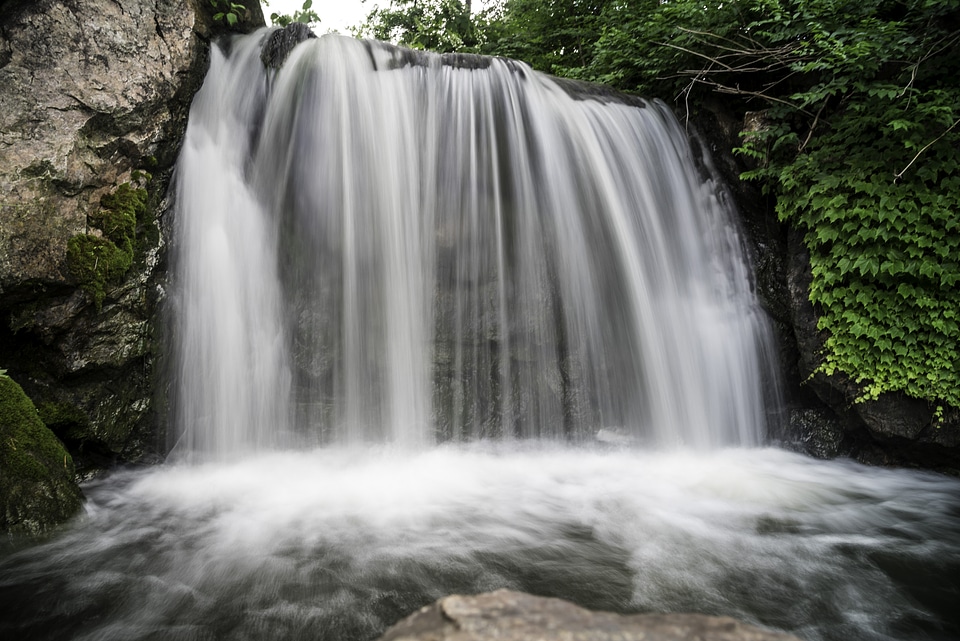 Waterfall in the Chicago Botanical Gardens