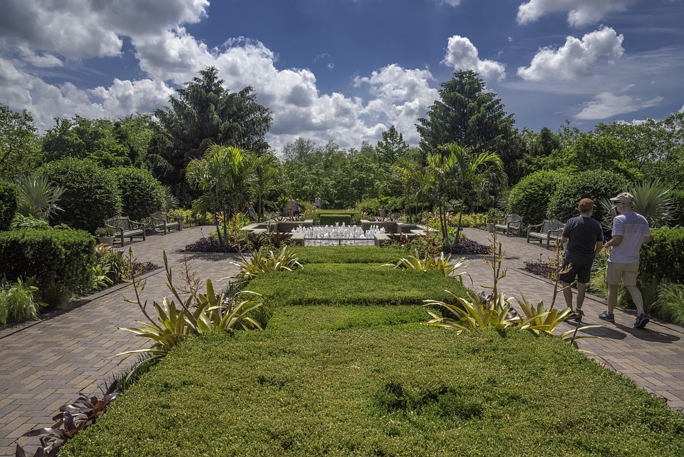 Landscape and flora at Chicago Botanical Gardens