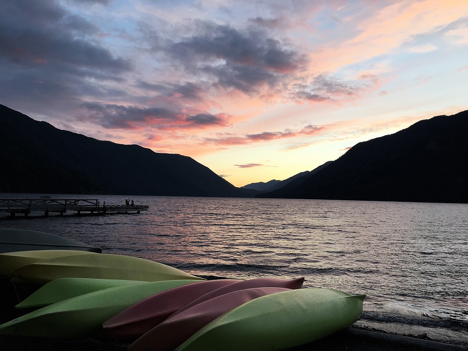 Sunset over Lake Crescent