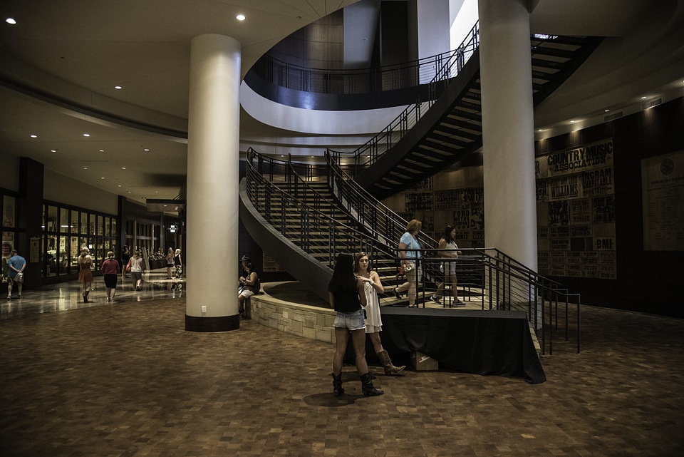 Spiral staircase in the Country Music Hall of Fame