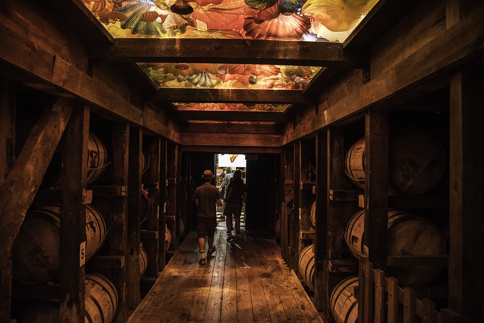 Barrels in the Storage Room at Maker's Mark