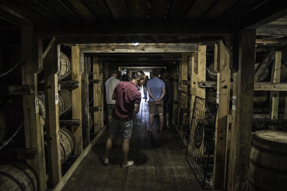 Tourists in Cellar at Maker's Mark
