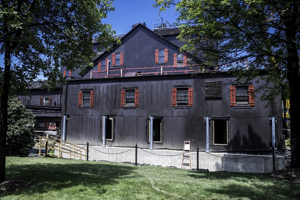 Backside of a distillery Room at Maker's Mark