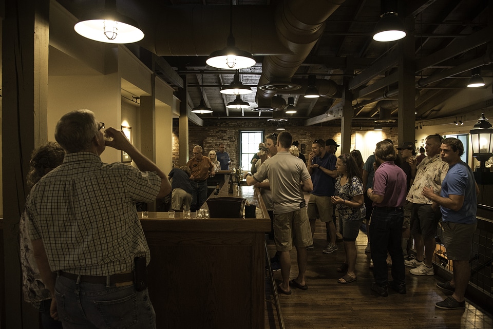 People tasting testing Whiskey at Buffalo Trace Distillery