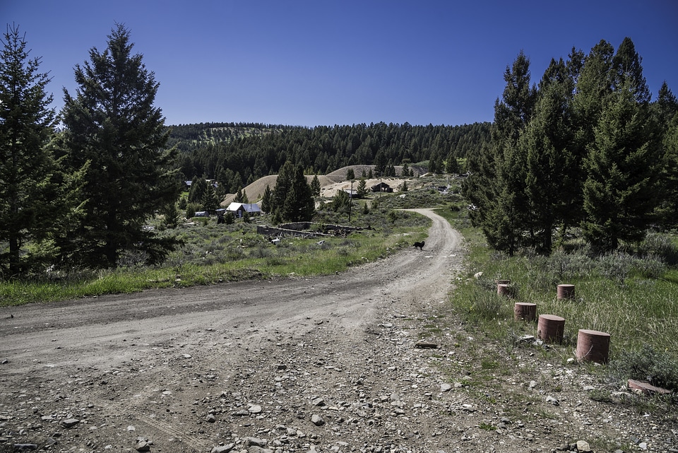 Gravel Road and town of Elkhorn, Montana