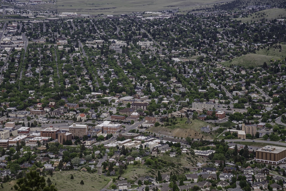 Birds-eye view of Helena