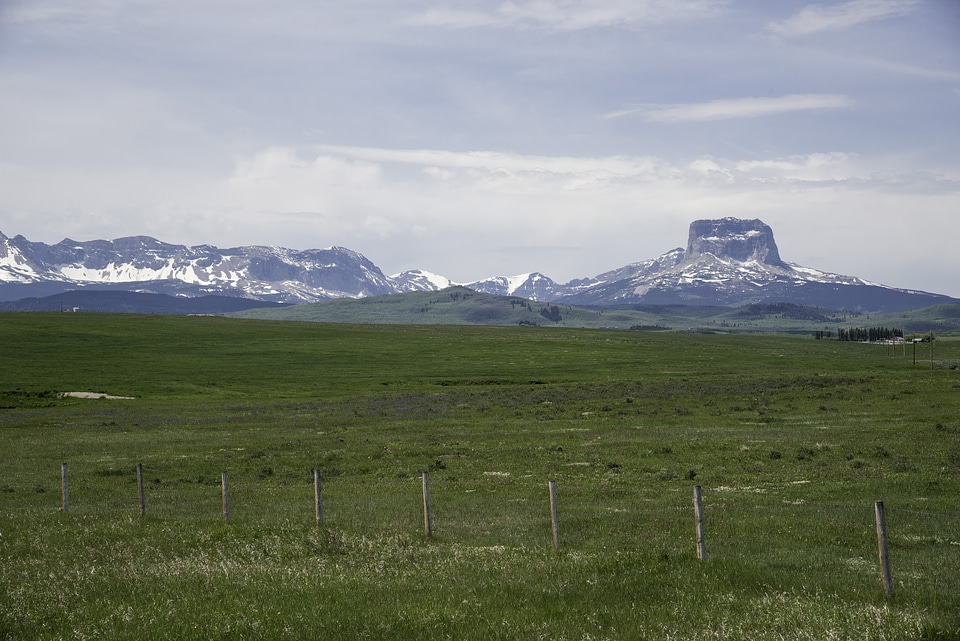 Looking into the Mountains landscape in Alberta, Canada
