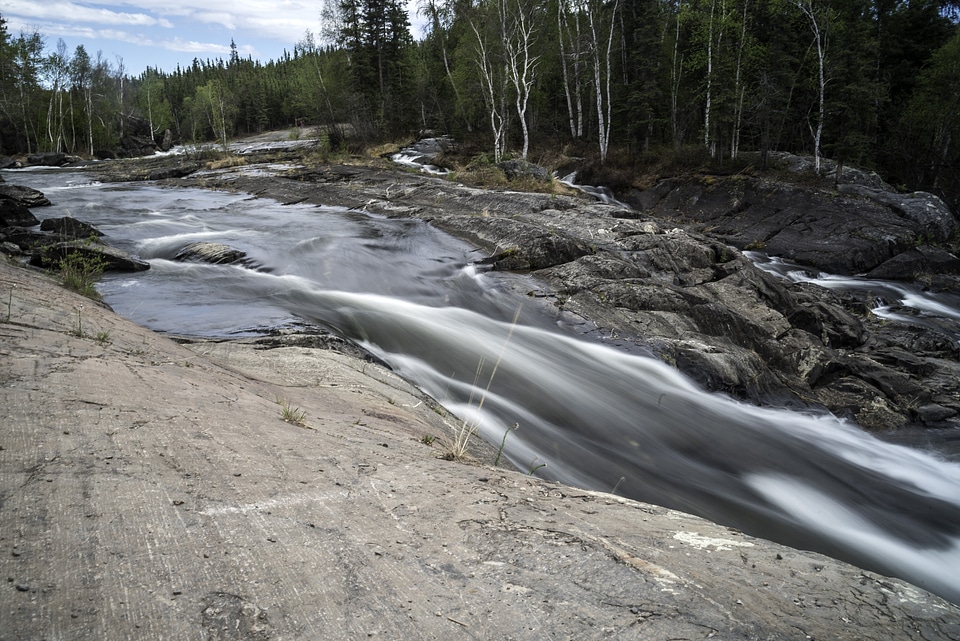 Smooth flowing Water of the Cameron River on the Ingraham Trail