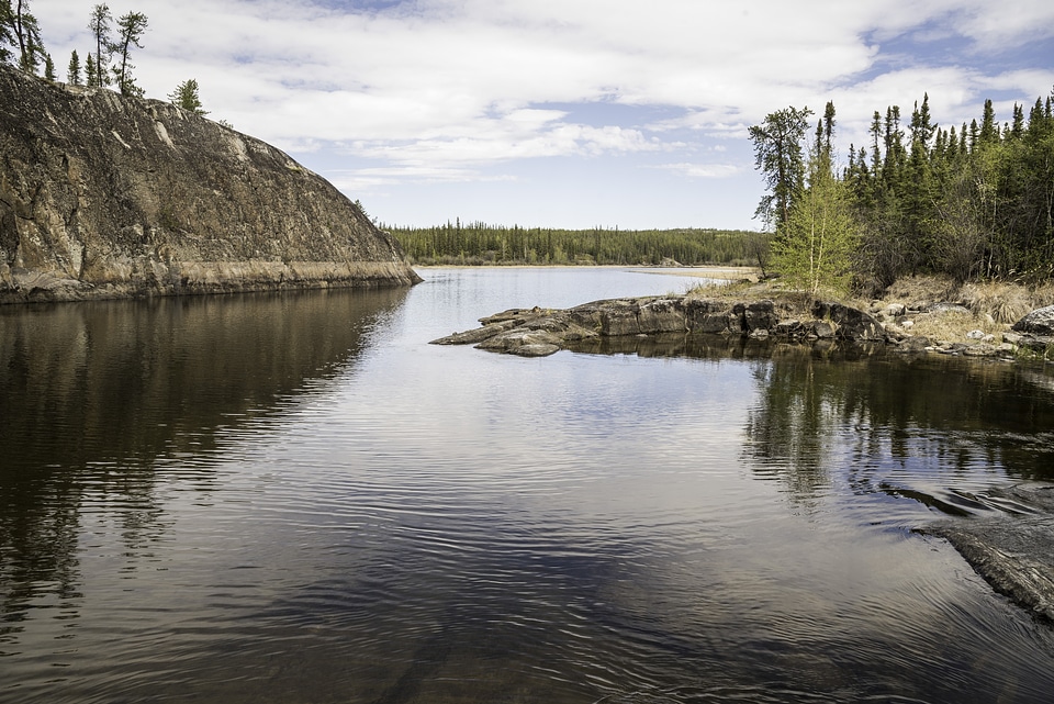 Landscape of the Cameron River on the Ingraham Trail, Northwest Territories