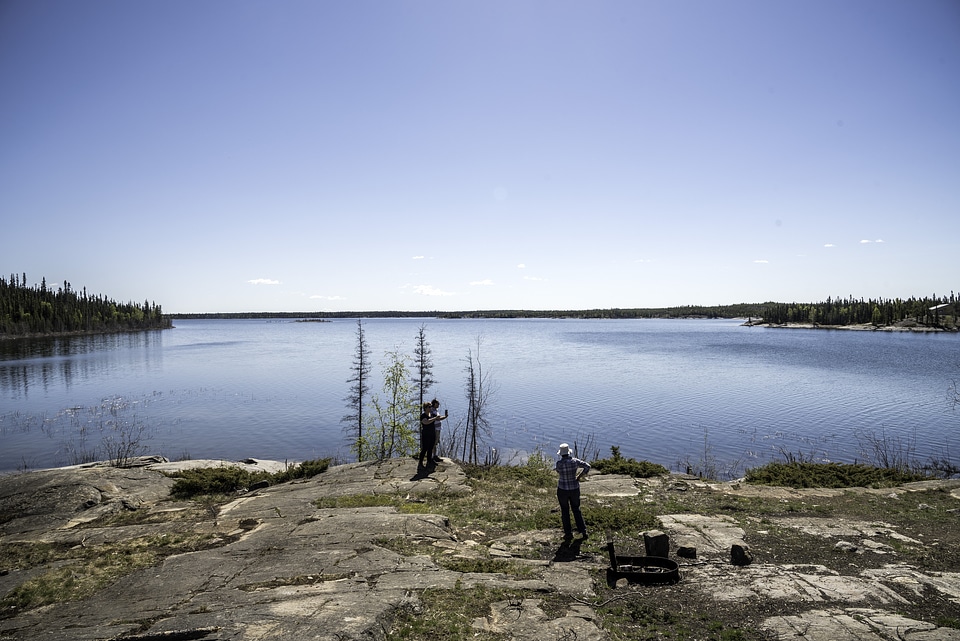 Looking across Pontoon lake on the Ingraham Trail