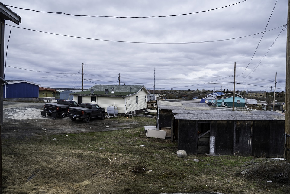 Houses and buildings in the town in Dettah