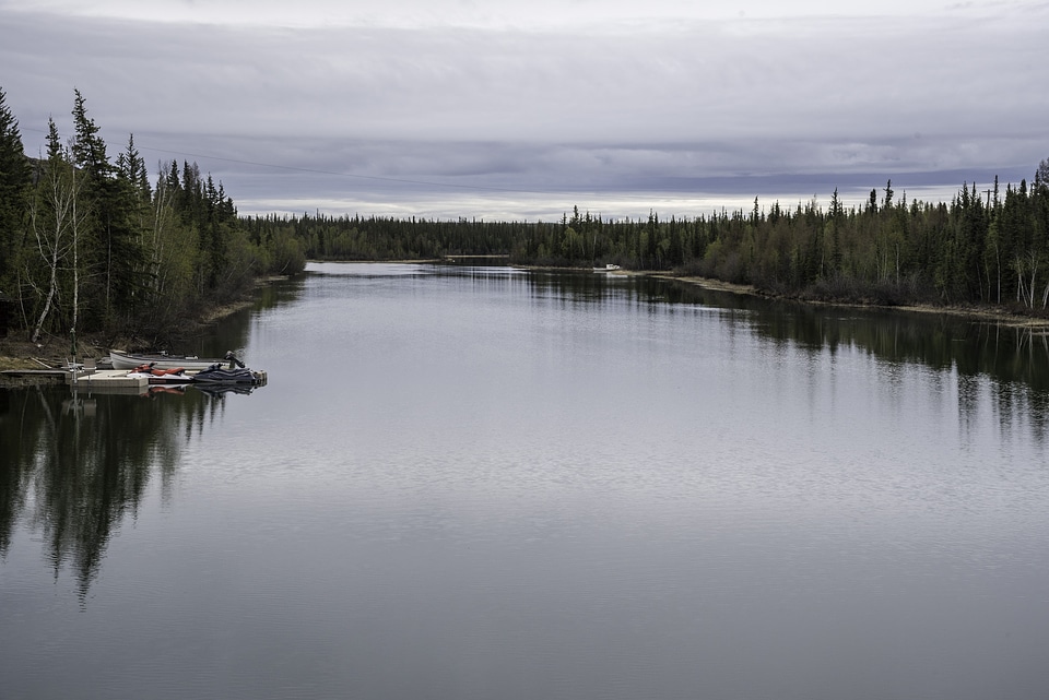Channel flowing into Great Slave Lake at Dettah