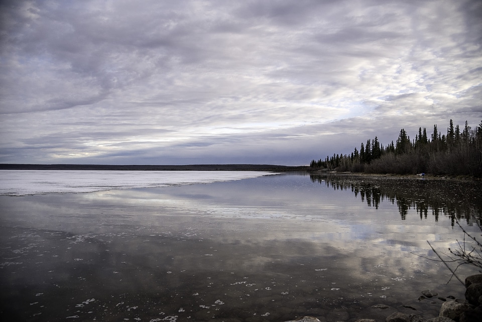 Scenic Lakeshore Landscape of Great Slave Lake