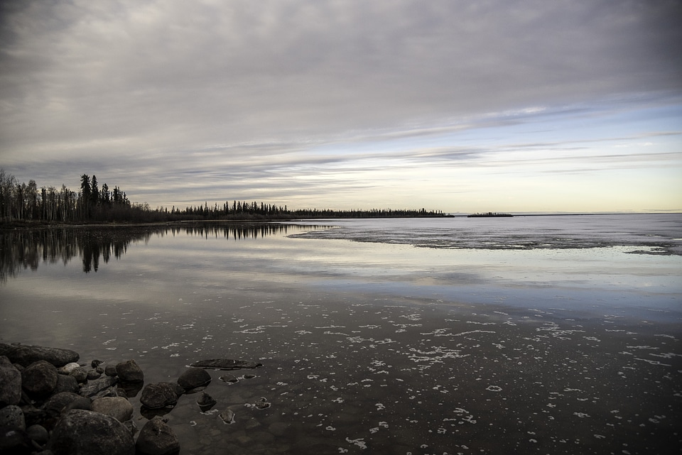 Peaceful and Serene landscape of Great Slave Lake
