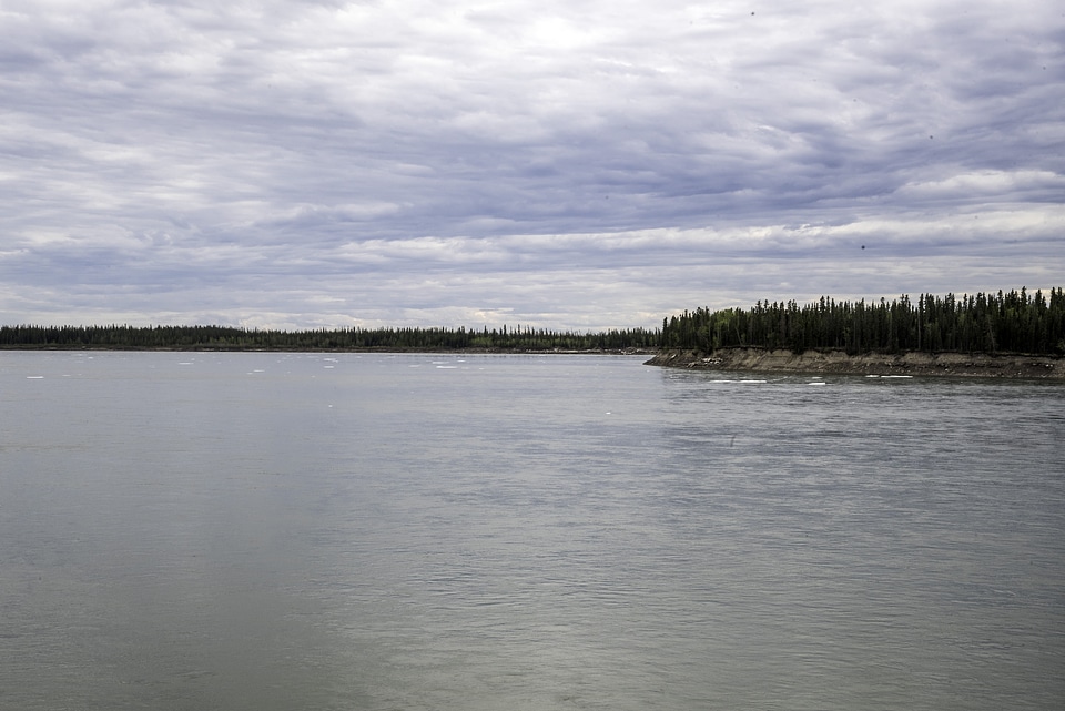 More shoreline and river landscape at Fort Providence