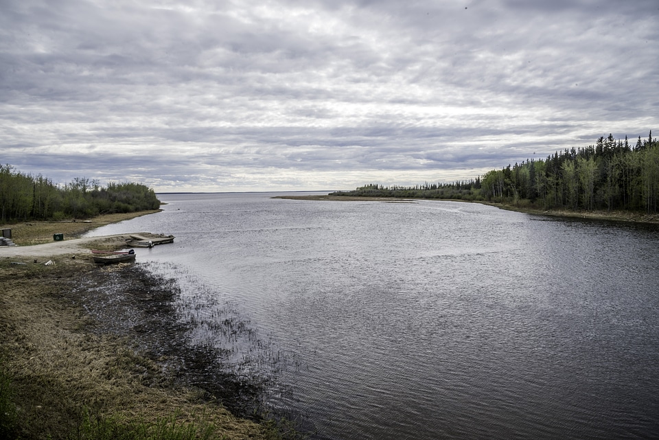 Landscape of Kakisa River and Lake