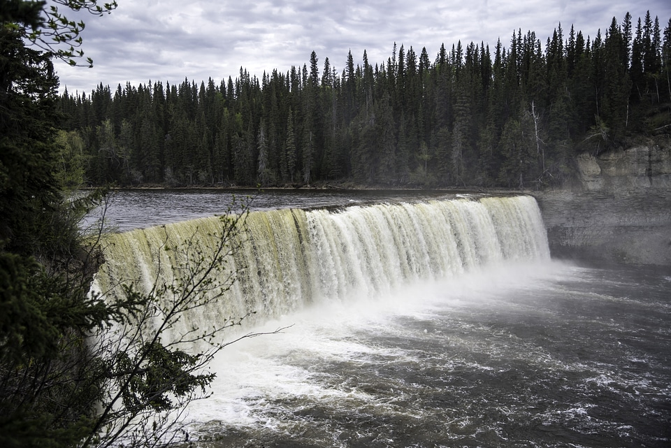 View across the landscape of Lady Evelyn Falls