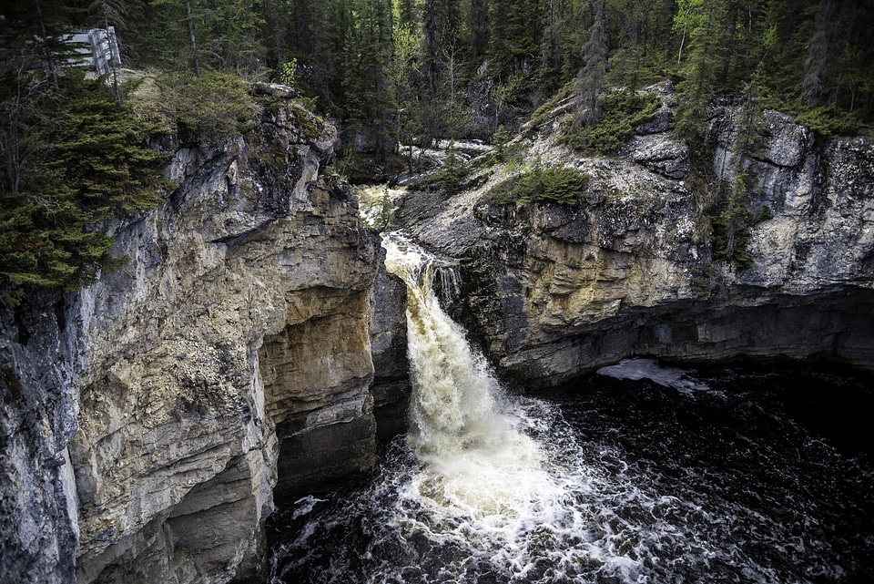 Waterfall Scenery at McNallie Creek Territorial Park