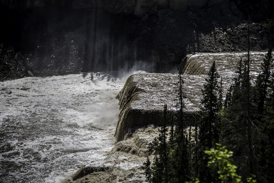 Far Off View of Louise Falls