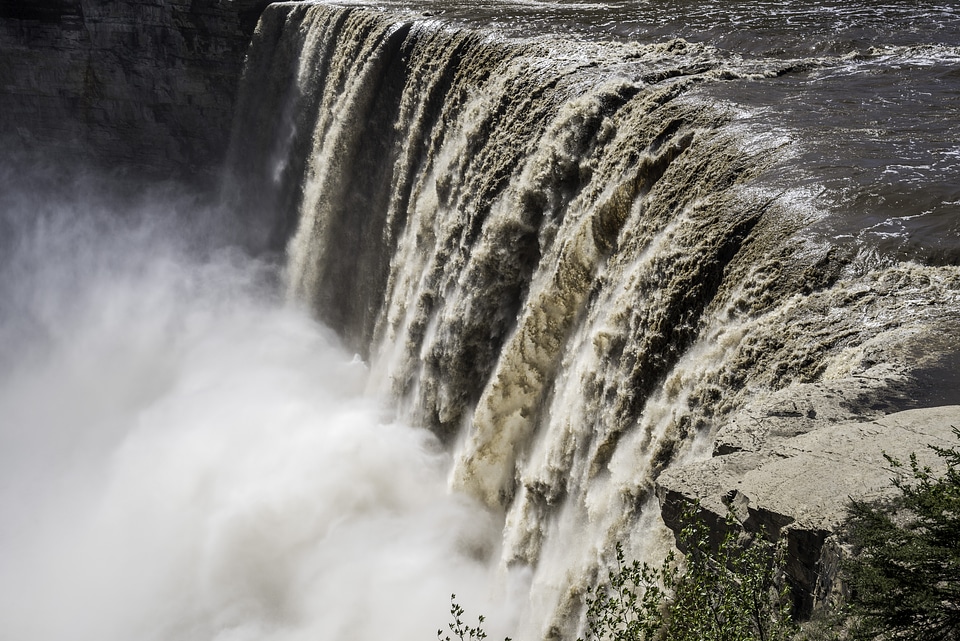 Crashing Waters of Alexandria Falls on the Hay River