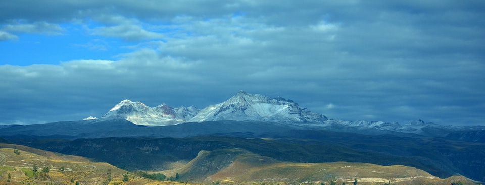 Colca valley landscape view in Peru photo