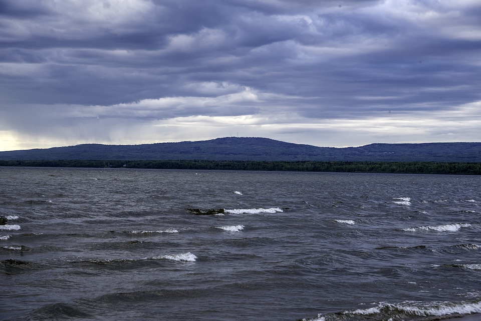 Lesser Slave Lake landscape with clouds 