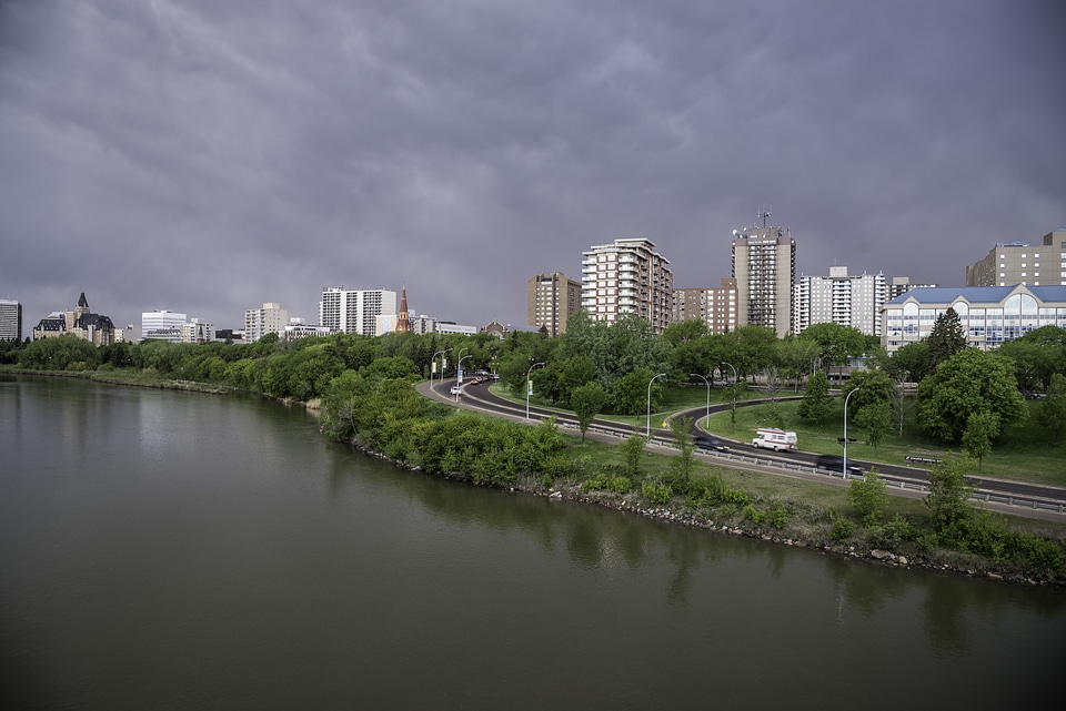 Skyline of Saskatoon by the River