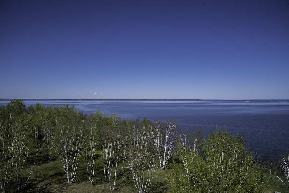 View of Lake Winnipeg and forest from observation tower