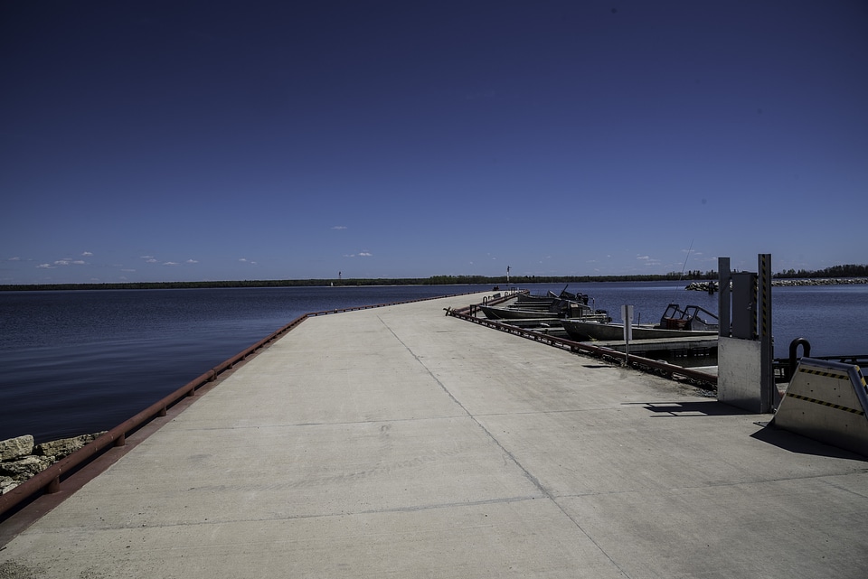 Long Boat Dock out into Lake Winnipeg