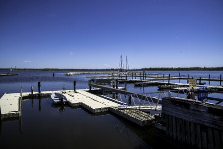 Boat Docks on Lake Winnipeg at Hecla Provincial Park