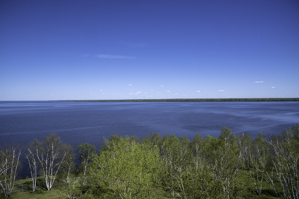 View of Lake Winnipeg from the Observation tower at Hecla Provincial Park