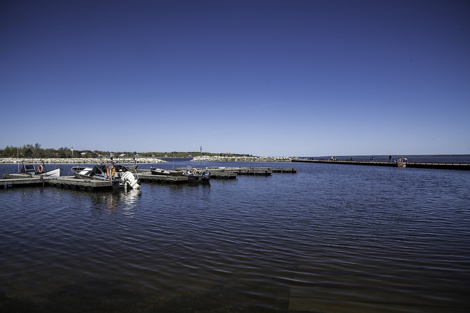 Boat Docks on Lake Winnipeg in Hecla Provincial Park