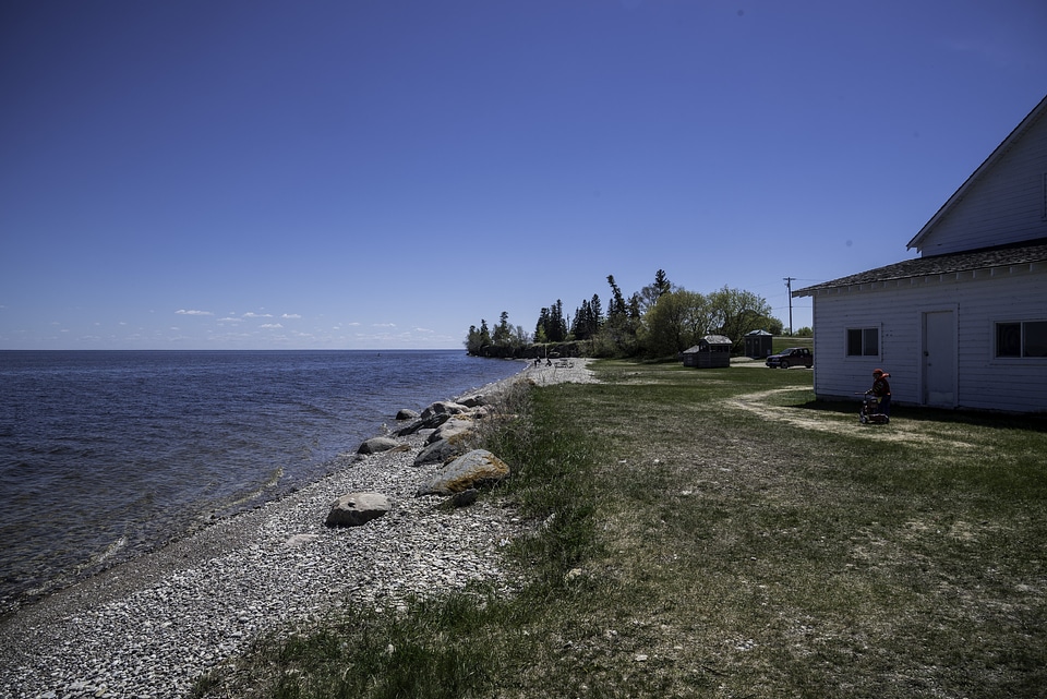 Shoreline by Hecla Provincial Park of Lake Winnipeg landscape