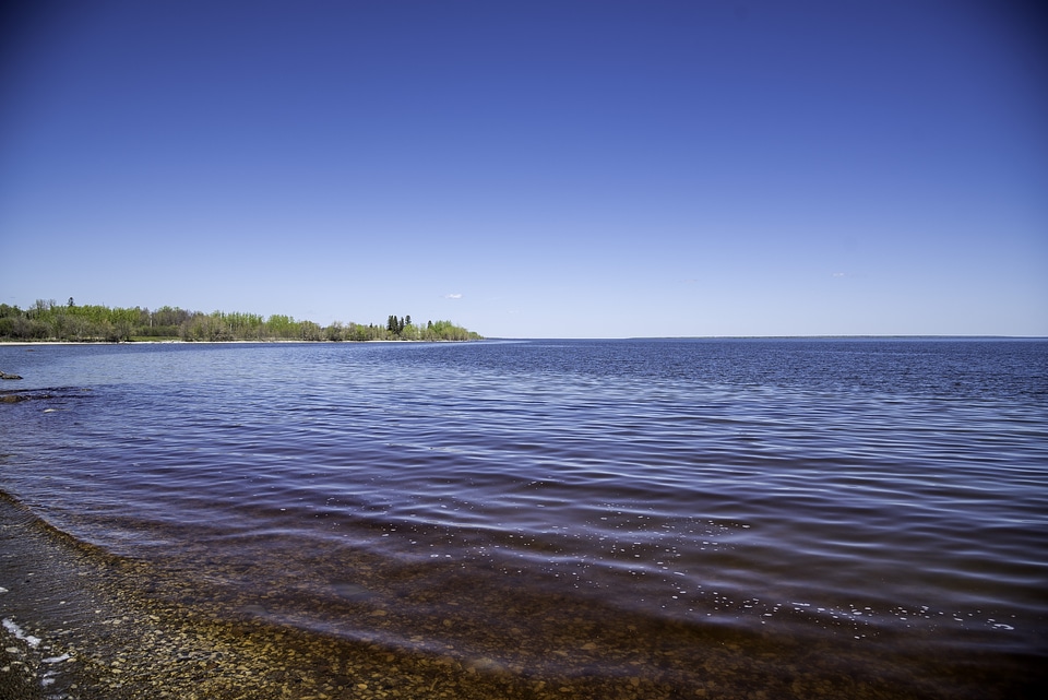 Calm Waters of Lake Winnipeg at Hecla Provincial Park
