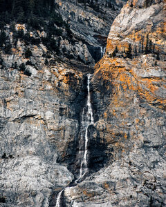 Waterfall from the Mountain in Banff National Park, Alberta, Canada photo