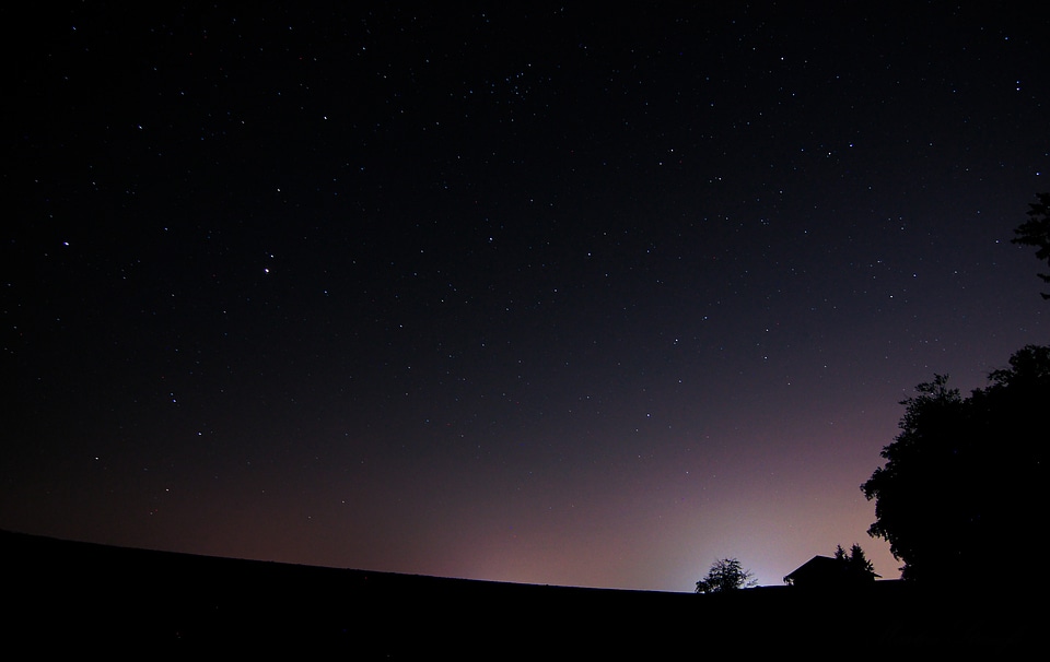 Star light pollution house photo